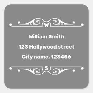 Address Square Sticker