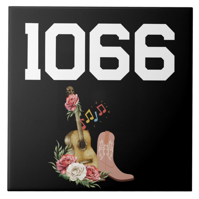 Address Tile Country & Western Editable Numbers (Front)