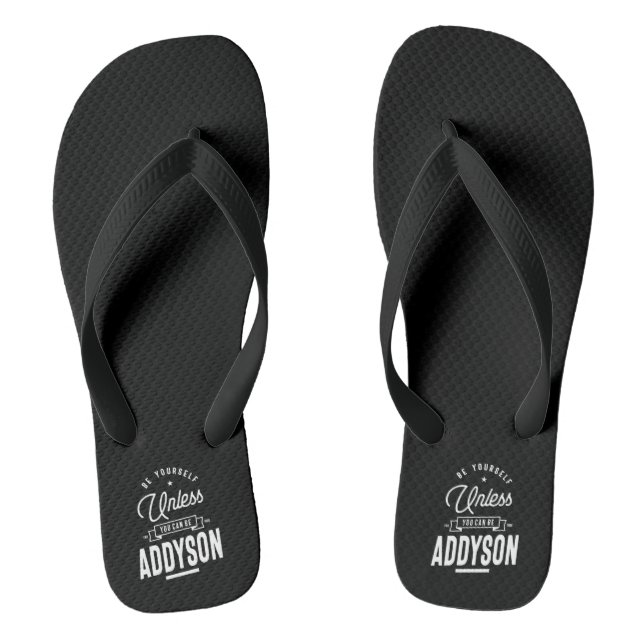 Addyson Personalised Name Birthday Flip Flops (Footbed)