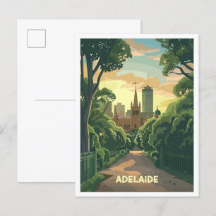 Adelaide Australia Art Vintage Travel Postcard