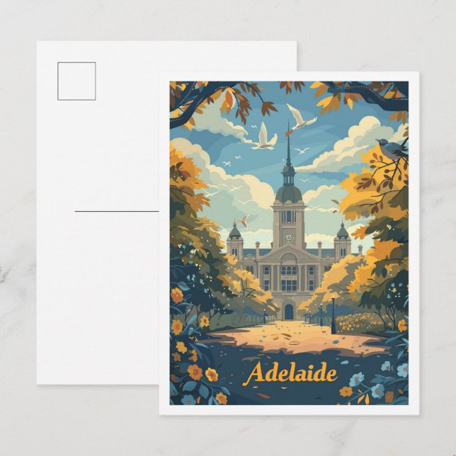 Adelaide Australia Art Vintage Travel Postcard (Front/Back)