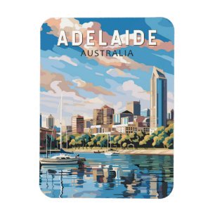 Adelaide Australia Travel Art Vintage Magnet
