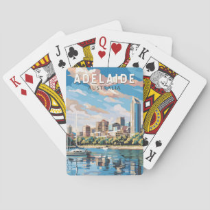 Adelaide Australia Travel Art Vintage Playing Cards