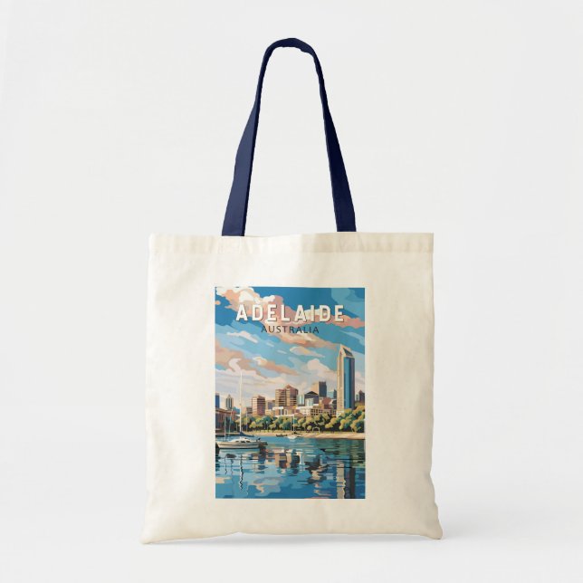 Adelaide Australia Travel Art Vintage Tote Bag (Front)