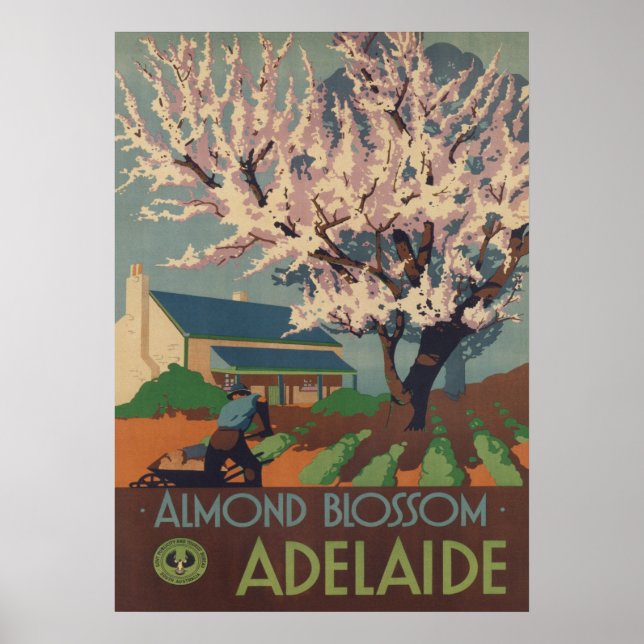 Adelaide, Australia Vintage Travel Poster (Front)