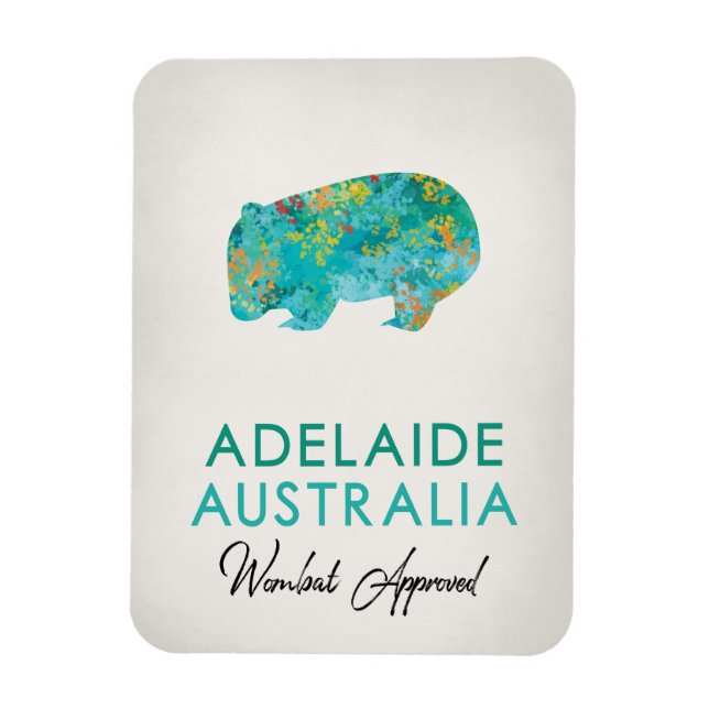 Adelaide Australia Wombat Magnet (Vertical)