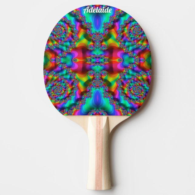 ADELAIDE ~ DISCO BALL ~ Original Fractal ~ Ping Pong Paddle (Front)