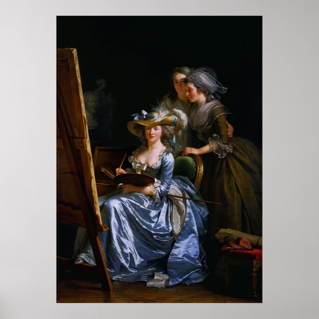 Adélaïde Labille-Guiard Self-Portrait with Two Pup Poster (Front)