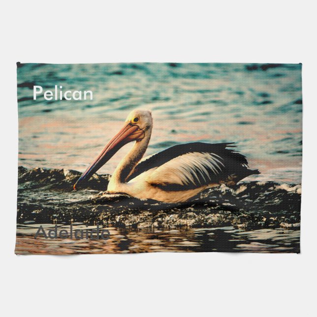 Adelaide Pelican Tea Towel (Horizontal)