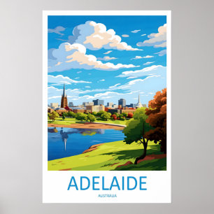 Adelaide Vintage Ski Poster Travel National Park