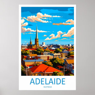 Adelaide Vintage Travel Poster Ski National Park