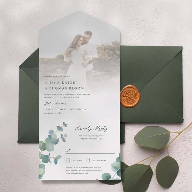 Adelaide Wedding Invitation With Postcard RSVP (Creator Uploaded)