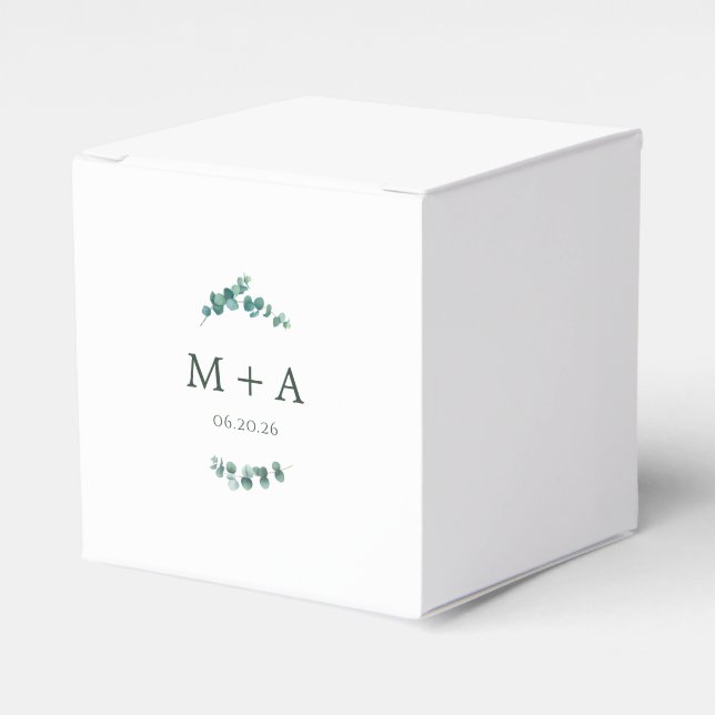 Adelaide Wedding Monogram Favour Box (Front Side)