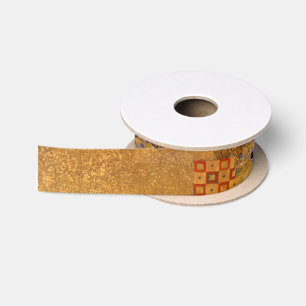Adele art ribbon, Lady in Gold by Gustav Klimt Satin Ribbon