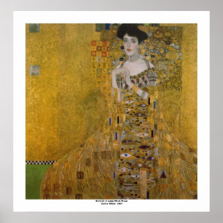 Adele Bloch Bauer by Gustav Klimt Poster