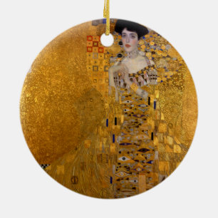 Adele Bloch-Bauer's Portrait by Gustav Klimt 1907 Ceramic Tree Decoration
