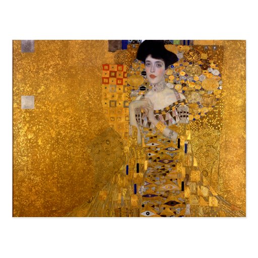 Image of Adele Bloch-Bauer's Portrait by Gustav Klimt 1907 Postcard