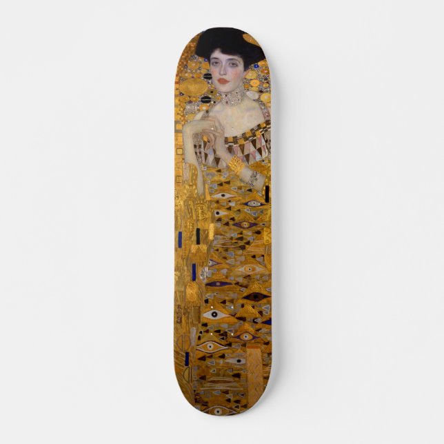 Adele Bloch-Bauer's Portrait by Gustav Klimt 1907 Skateboard (Front)