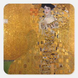 Adele Bloch-Bauer's Portrait by Gustav Klimt 1907 Square Sticker