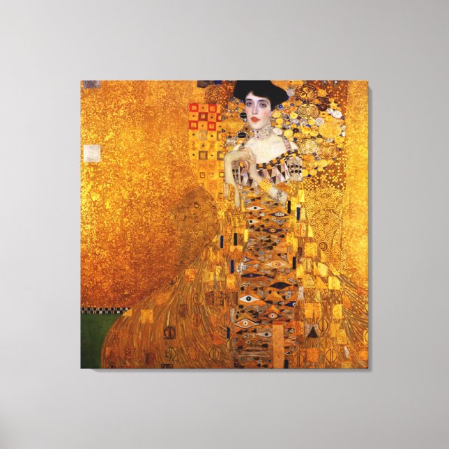 Adele Bloch-Bauer's Portrait by Gustav Klimt Canvas Print (Front)