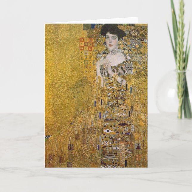 Adele Bloch-Bauer's Portrait  by Gustav Klimt Card (Front)