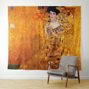 Adele Bloch-Bauer's Portrait by Gustav Klimt Tapestry