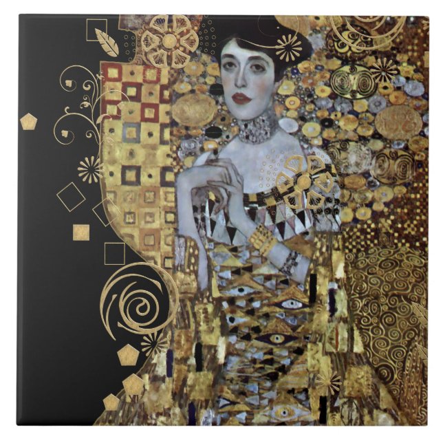 Adele Klimt Ceramic Tile (Front)