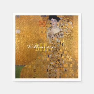 Adele, Lady in Gold by Gustav Klimt, Monogrammed Napkin