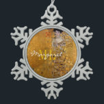 Adele, Lady in Gold by Gustav Klimt, Monogrammed Snowflake Pewter Christmas Ornament<br><div class="desc">Vintage Christmas Snowflake with monogrammed custom name featuring famous artwork "Adele - the Lady in Gold" by Gustav Klimt</div>