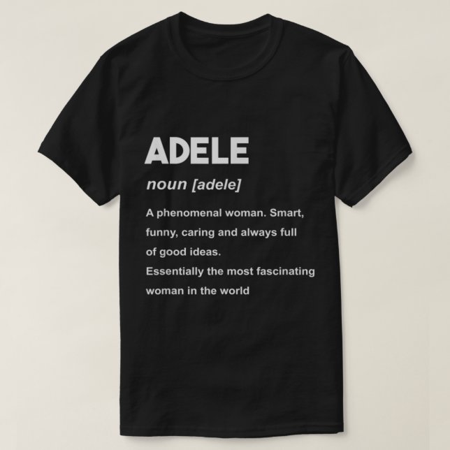 Adele Name   T-Shirt (Design Front)