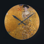 Adele, The Lady in Gold - Gustav Klimt Round Clock<br><div class="desc">Portrait of Adele Bloch-Bauer I - The Lady in Gold - The Woman in Gold - Gustav Klimt.</div>