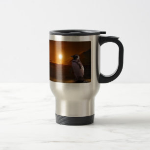 Adelie Penguin & Antarctic Sunset Travel Mug