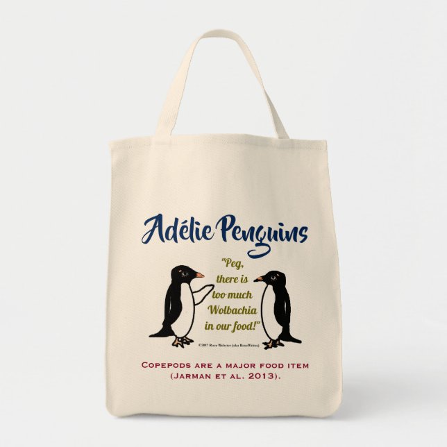 Adélie Penguins by RoseWrites Tote Bag (Front)