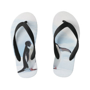 Adelie Penguins Kid's Flip Flops