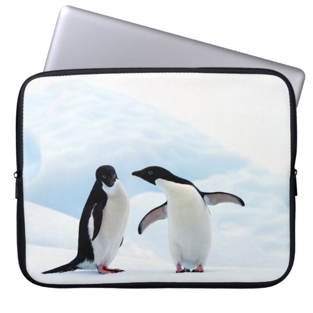 Adelie Penguins Laptop Sleeve (Front)