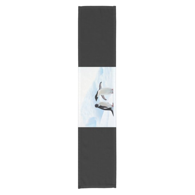 Adelie Penguins Short Table Runner (Front)