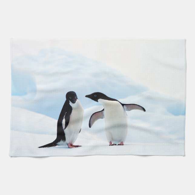 Adelie Penguins Tea Towel (Horizontal)