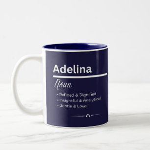Adelina Personalized Girl Name Meaning Coffee Mug