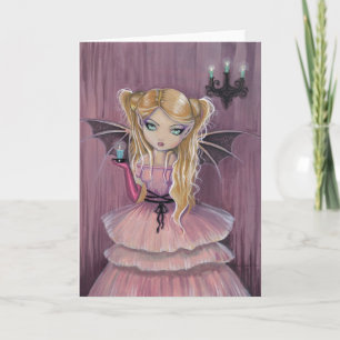 Adeline in Pink Gothic Vampire Card