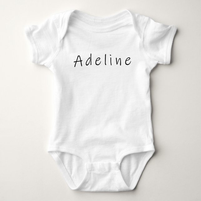 Adeline personal name baby bodysuit (Front)