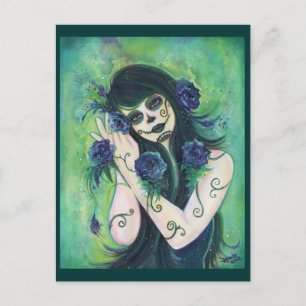 Adelita Day of the Dead postcard By Renee L.Lavoie