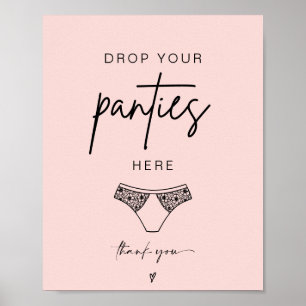 ADELLA Drop Your Panties Bachelorette Game Sign