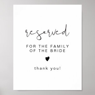 ADELLA Edgy Minimal Reserved for Family of Bride Poster