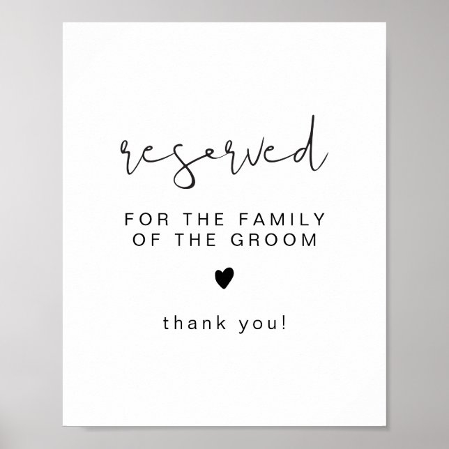 ADELLA Edgy Minimal Reserved for Family of Groom Poster (Front)