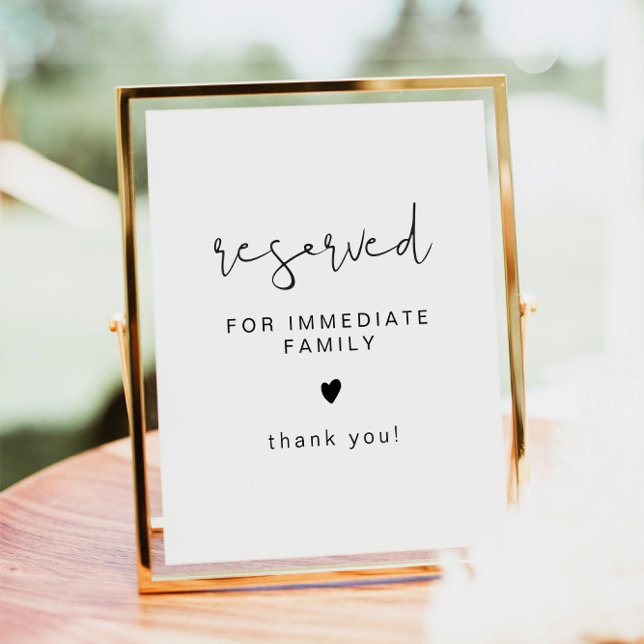 ADELLA Edgy Minimal Wedding Reserved Seating Sign (Creator Uploaded)