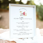 ADELLA Edgy Minimalist Christmas Cocktail Menu Pos Poster<br><div class="desc">This bar sign printable merry little cocktail Christmas party bar menu sign template features a handwritten font and a modern minimalist design with watercolor cocktail graphics. Perfect for your holiday or christmas get-together</div>