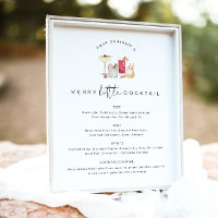 ADELLA Edgy Minimalist Christmas Cocktail Menu Pos