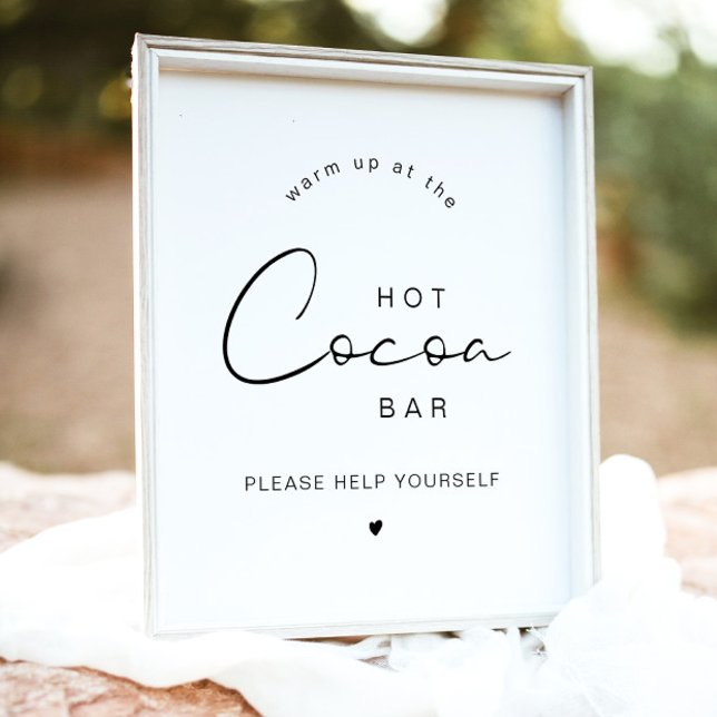 ADELLA Edgy Minimalist Winter Hot Cocoa Bar Poster (Creator Uploaded)