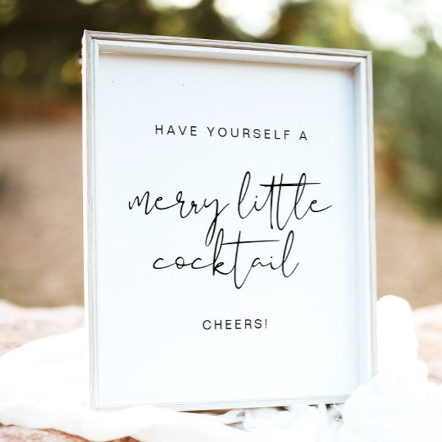 ADELLA Edgy Modern Merry Little Cocktail Christmas Poster (Creator Uploaded)