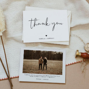 ADELLA Edgy Modern Minimalist Photo Thank You Card
